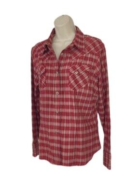 Roper Shirt Red Plaid Snap-Up Red Size XL